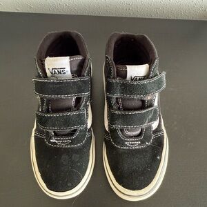 Vans Kids Black and White High-Top Sneakers